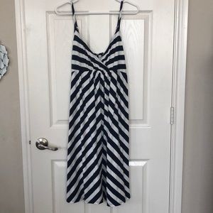Striped cotton blend sundress